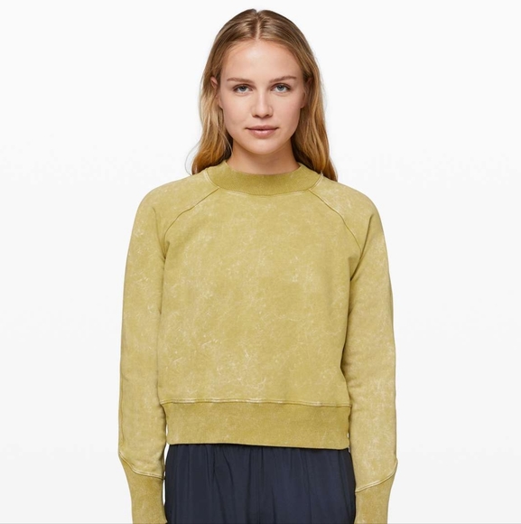 lululemon athletica Tops - Lululemon Ready to Roll Crew in Washed Vintage Gold